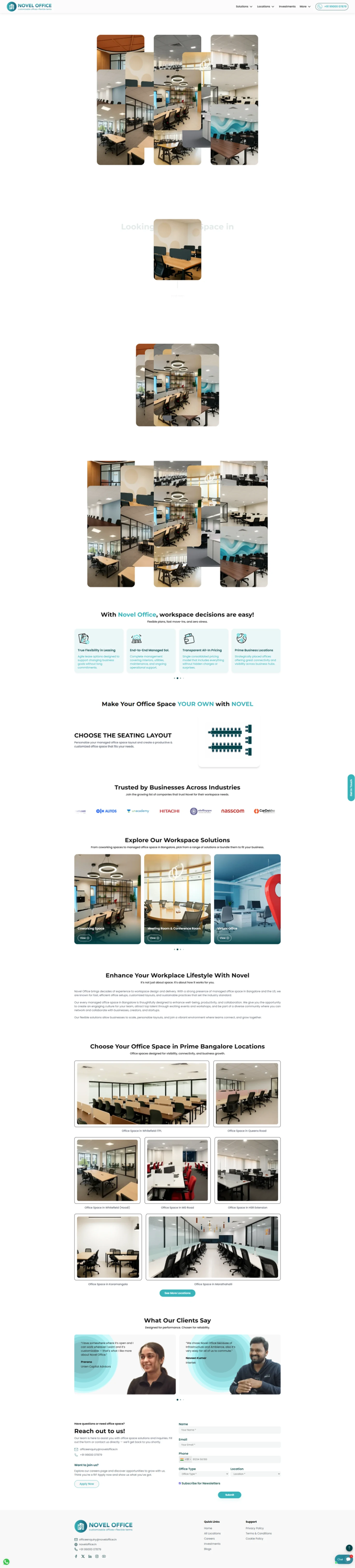 Novel Office production screen